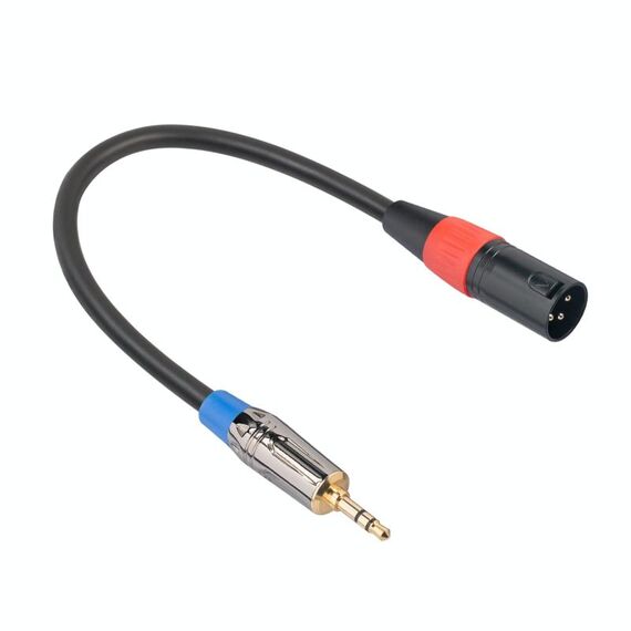TC194BUXK108-03 Cavo audio per microfono da maschio TRS da 3,5 mm a XLR maschio a 3 pin, lunghezza: 30 cm