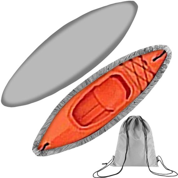 Copertura per kayak con protezione solare impermeabile per esterni in tessuto Oxford 210D, per: 3,1-3,5 m (grigio)