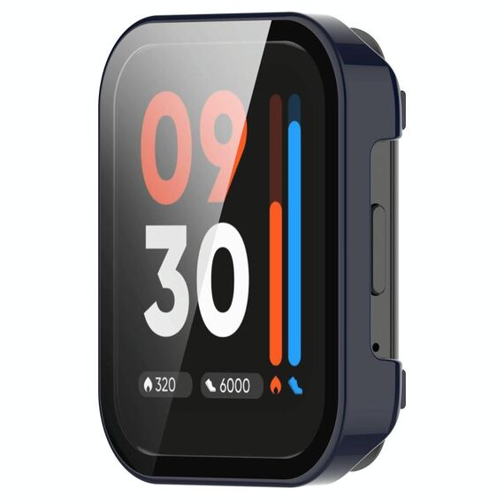 Per Realme Watch 3 Custodia per PC con pellicola in vetro temperato (blu inchiostro)