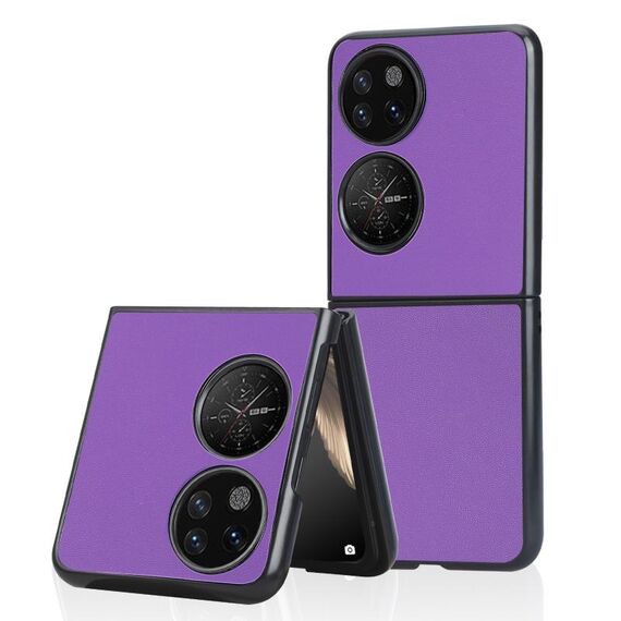 Per Huawei P50 Pocket Plain Skin Litchi Texture Phone Case (viola)