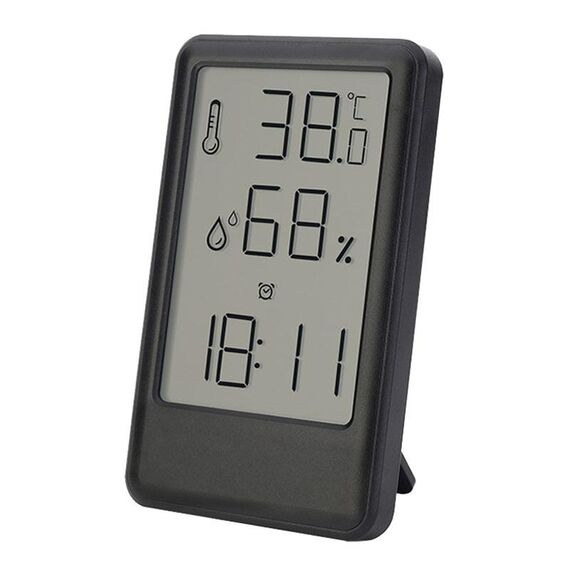 9032 LCD Display a grande schermo Sveglia Misuratore di temperatura e umidità (nero)