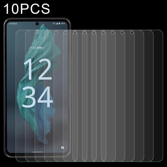 Per Sharp Aquos Sense 7 10 pezzi 0.26mm 9H 2.5D Pellicola in vetro temperato