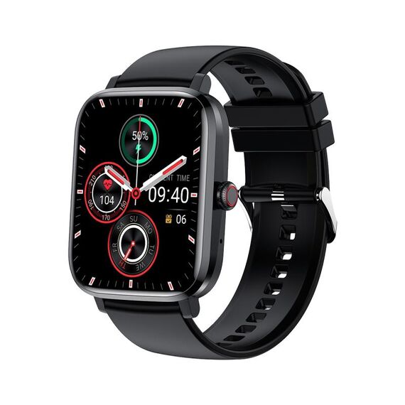 HK20 Smart Watch con schermo a colori da 1,85 pollici, supporto per il monitoraggio della frequenza cardiaca/monitoraggio della pressione sanguigna (nero)