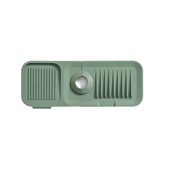 Tappetino drenante in silicone per rubinetto Tappetino antiscivolo per lavello da cucina Tappetino per sapone antiscivolo, Dimensioni: Grande (verde inchiostro)