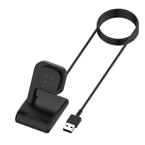 Per Fitbit Versa4 / Sense2 Supporto per caricabatterie magnetico verticale con supporto per protezione chip Ricarica rapida