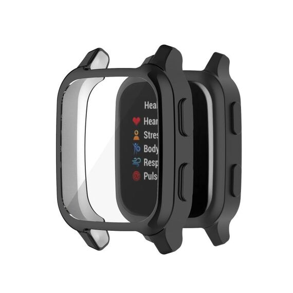 Per Garmin Venu Sq 2 Custodia per orologio galvanica TPU a copertura totale (nera)