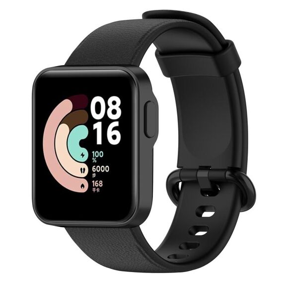 Per Xiaomi MI Watch Lite / Redmi Watch Cinturino in pelle con trama litchi (nero)