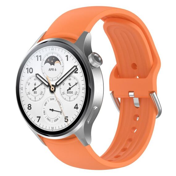 Per Xiaomi Watch S1 Pro cinturino in silicone a tinta unita (arancione)