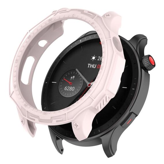 Per Amazfit GTR 4 / GTR 4 Pro Armor Hollow TPU Watch Case (rosa chiaro)