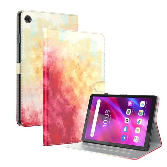 Per Lenovo Tab M7 3a generazione Custodia per tablet in pelle con motivo acquerello (Spring Cherry)