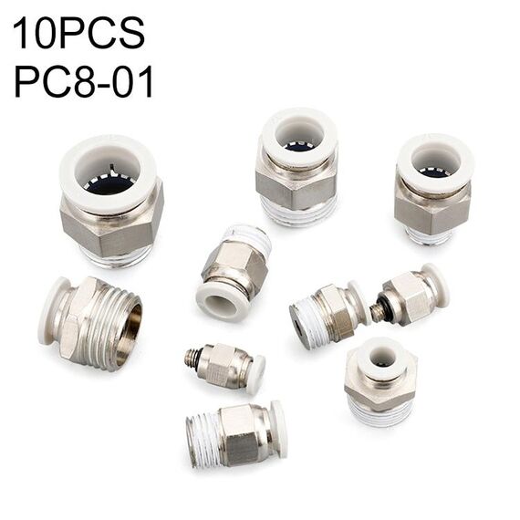 PC8-01 LAIZE Connettore a montaggio rapido pneumatico dritto PC da 10 pezzi