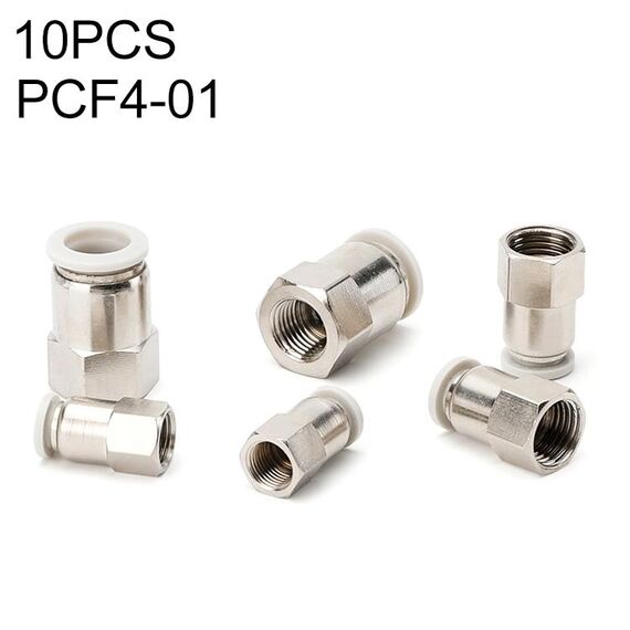 PCF4-01 LAIZE 10 pz Filettatura Femmina Dritto Pneumatico Raccordo Rapido Connettore