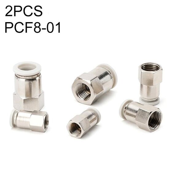 PCF8-01 LAIZE 10 pz Filettatura Femmina Dritto Pneumatico Raccordo Rapido Connettore