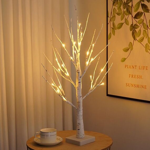 SJ-SD001 LED Decorazione per feste di Natale Luce decorativa per albero di betulla, Stile: Base staccabile + Temporizzazione