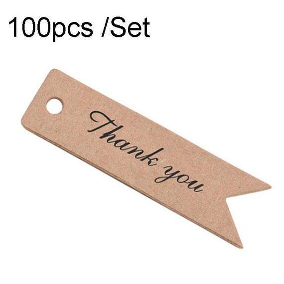 3 set di adesivi da forno retrò tag coda di rondine segnalibro carta regalo, stile: Thand You (pelle bovina)