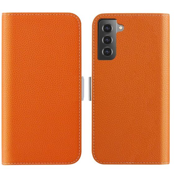 Per Samsung Galaxy S23 5G Candy Color Litchi Texture Custodia per telefono in pelle (arancione)