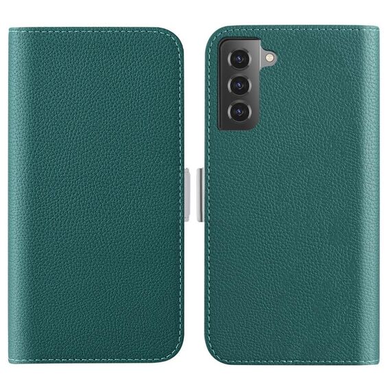 Per Samsung Galaxy S23 + 5G Candy Color Litchi Texture Custodia per telefono in pelle (verde scuro)