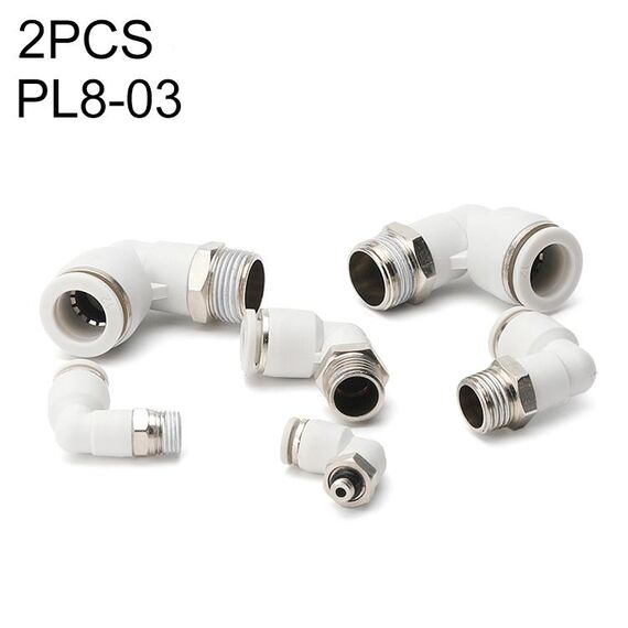 PL8-03 LAIZE 10 pezzi PL gomito pneumatico raccordo rapido connettore
