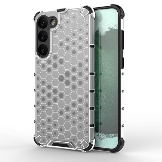 Per Samsung Galaxy S23 + 5G antiurto PC a nido d'ape + custodia protettiva in TPU (bianco)