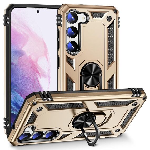 Per Samsung Galaxy S23 + 5G TPU antiurto + custodia per PC (oro)