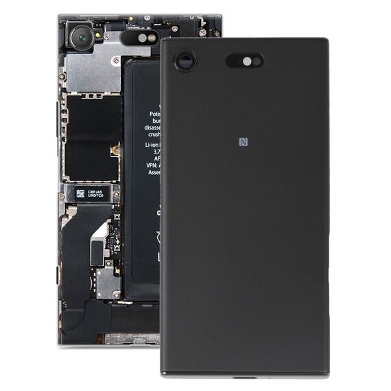 Cover posteriore batteria originale con copriobiettivo fotocamera per Sony Xperia XZ1 Compact (nero)
