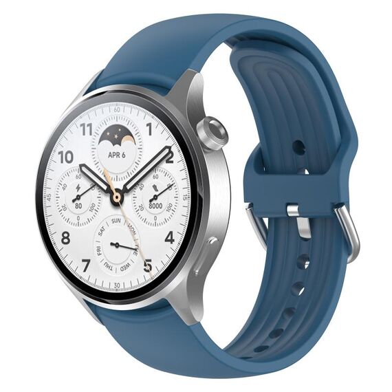Per Xiaomi Watch S1 Pro cinturino in silicone a tinta unita (blu scuro)