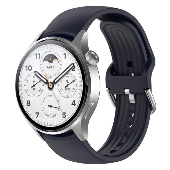 Per Xiaomi Watch S1 Pro cinturino in silicone a tinta unita (inchiostro blu)