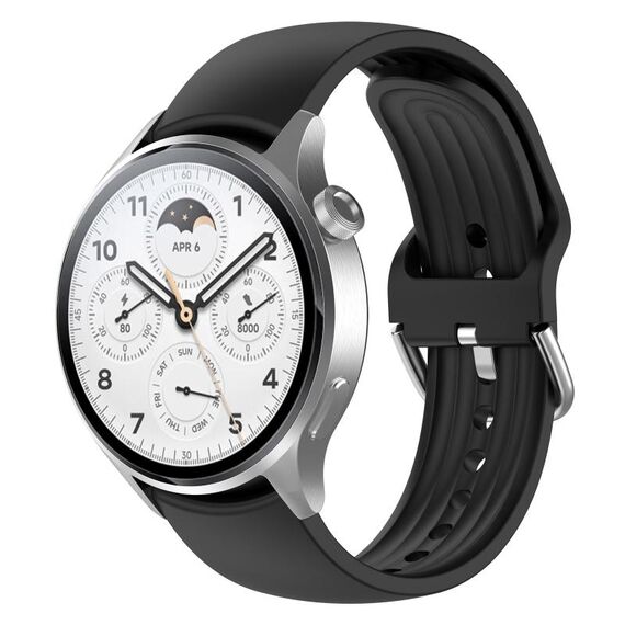 Per Xiaomi Watch S1 Pro cinturino in silicone a tinta unita (nero)