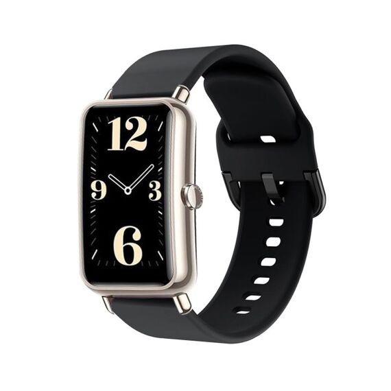 Per Huawei Fit Mini cinturino in silicone con fibbia colorata (nero)
