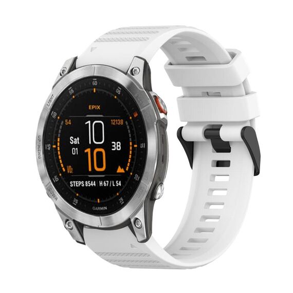 Per Garmin Epix Gen 2 Cinturino in silicone con struttura orizzontale da 22 mm con strumento di rimozione (bianco)