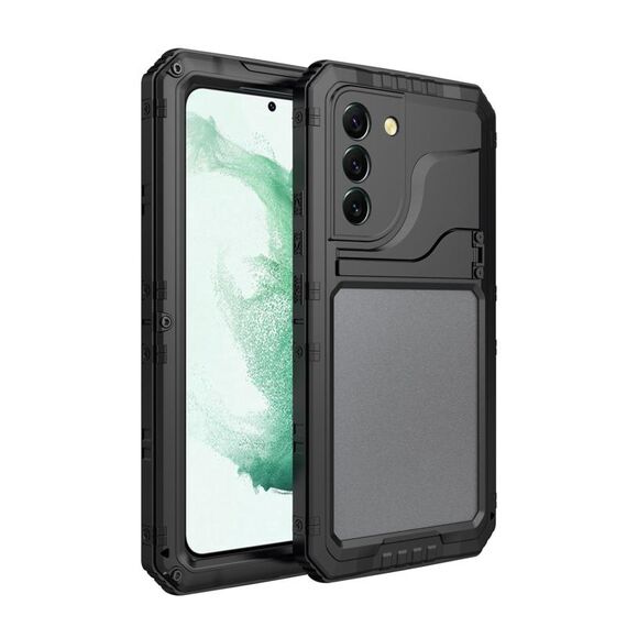 Per Samsung Galaxy S22 + 5G Custodia in metallo + silicone con protezione per lo schermo (nero)