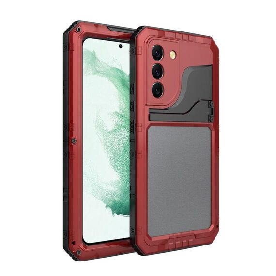 Per Samsung Galaxy S22 + 5G Custodia in metallo + silicone con protezione per lo schermo (rosso)
