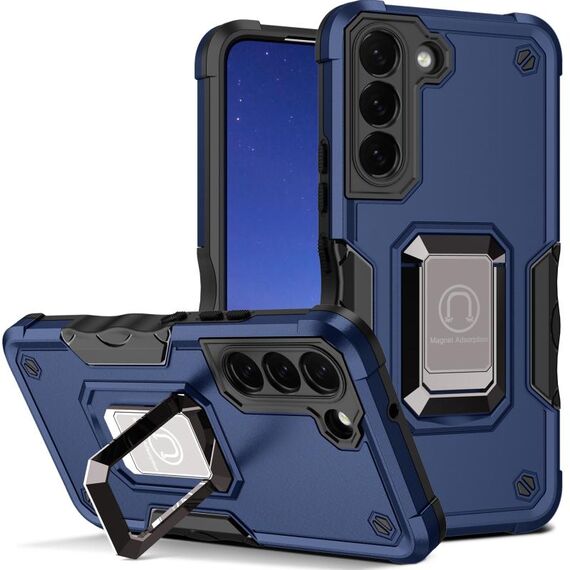 Per Samsung Galaxy S23 + 5G Ring Holder Custodia antiscivolo antiurto per telefono (blu)