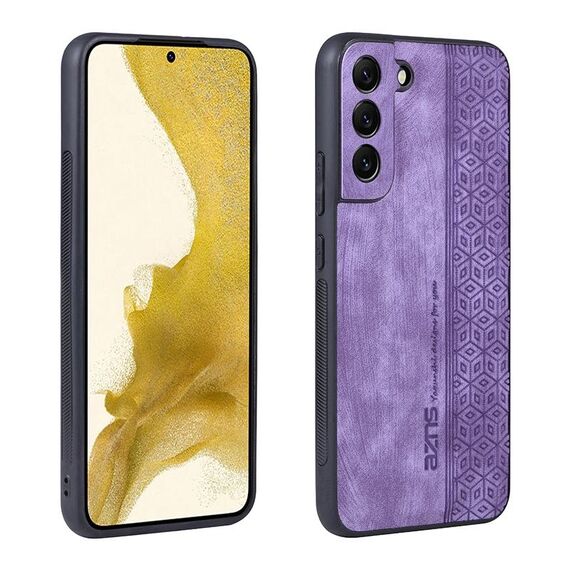 Per Samsung Galaxy S22 5G AZNS Custodia per telefono con sensazione di pelle in rilievo 3D (viola)