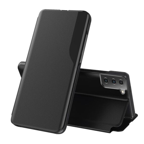 Custodia per telefono in pelle ad adsorbimento con display laterale Samsung Galaxy S23 Plus 5G (nero)
