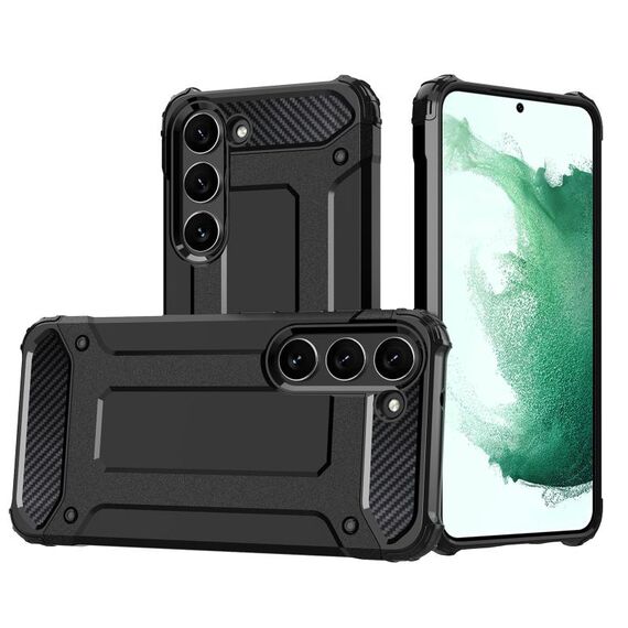 Per Samsung Galaxy S23 + 5G Custodia rigida in TPU per PC con armatura magica (nera)