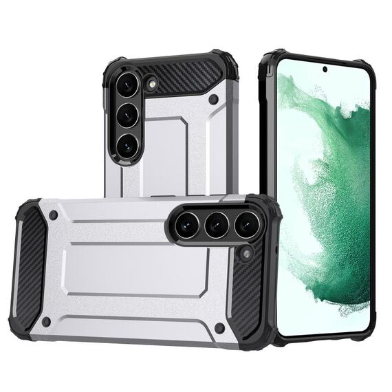 Per Samsung Galaxy S23 + 5G Custodia rigida in TPU per PC con armatura magica (argento)