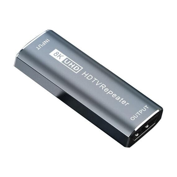 JUNSUNMAY 8K 30m Adattatore HDMI Amplificatore di Segnale Ripetitore HDMI Extender (Grigio)