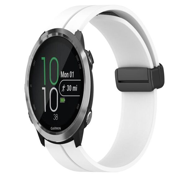 Per Garmin Forerunner 645 Music 20mm Cinturino magnetico in silicone con chiusura magnetica (bianco)