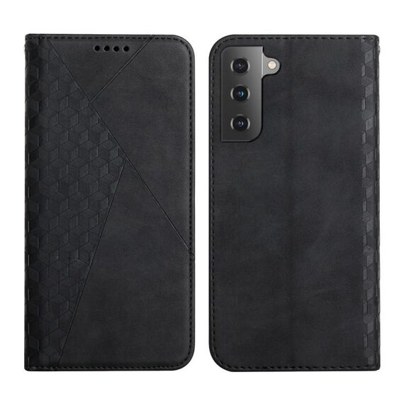 Per Samsung Galaxy S23 + 5G Diamond Splicing Skin Feel Custodia magnetica per telefono in pelle (nero)