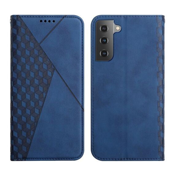 Per Samsung Galaxy S23 + 5G Diamond Splicing Skin Feel Custodia magnetica per telefono in pelle (blu)