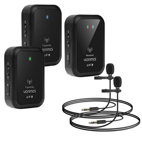 Microfono lavalier wireless Yanmai UF9 Broadcast Mini microfono a clip