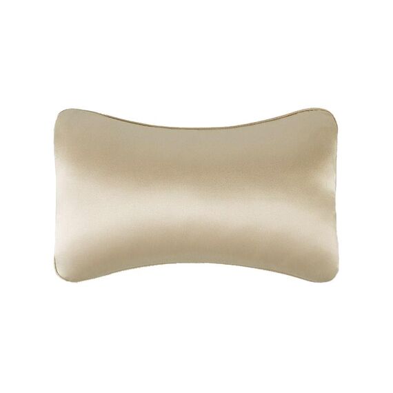 TZ19 Cuscino per la testa dell'auto in seta Cuscino per auto in memory foam Comfort Supporto lombare (Champagne)