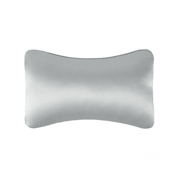TZ19 Cuscino per la testa dell'auto in seta Cuscino per auto in memory foam Comfort Supporto lombare (grigio argento)