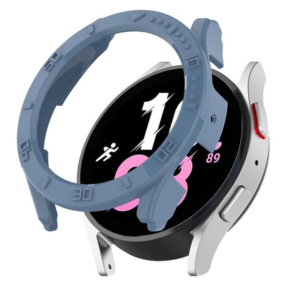Per Samsung Galaxy Watch5 / Watch4 44 mm Custodia protettiva per PC con copertura a metà con scala (blu)