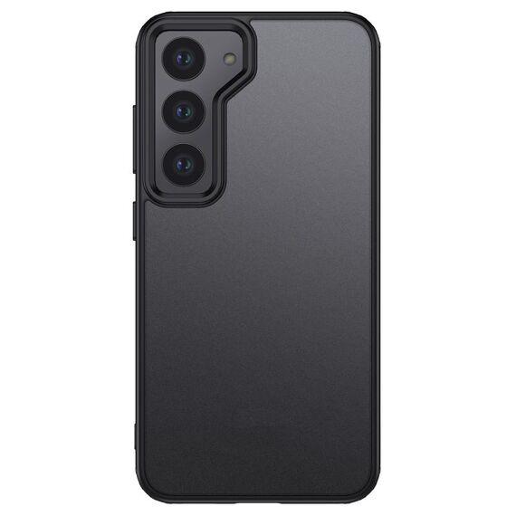 Per Samsung Galaxy S23 5G Armor Custodia rigida in TPU trasparente per PC (nero opaco)