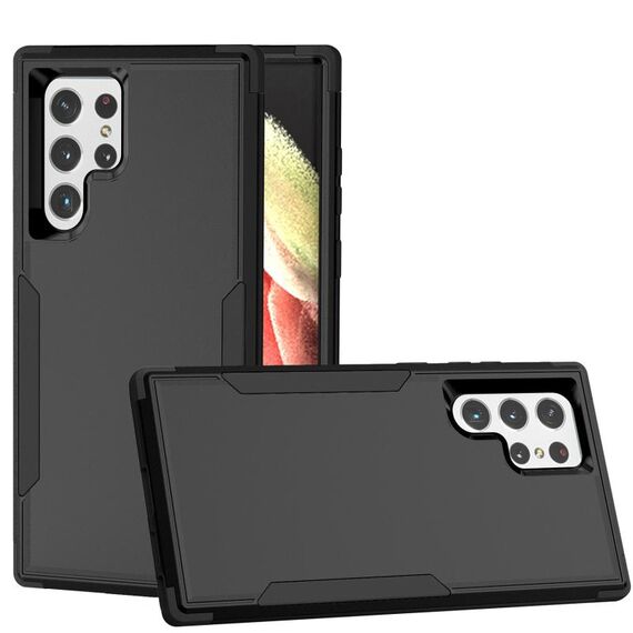Custodia per telefono antiurto per Samsung Galaxy S22 Ultra 5G TPU + PC (nera)