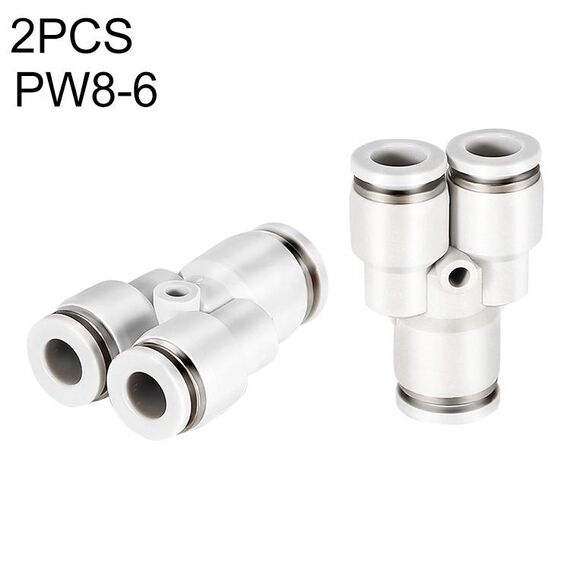 PW8-6 LAIZE 10 pz PW Y-tipo Tee Riduzione Pneumatica Raccordo Raccordo Rapido