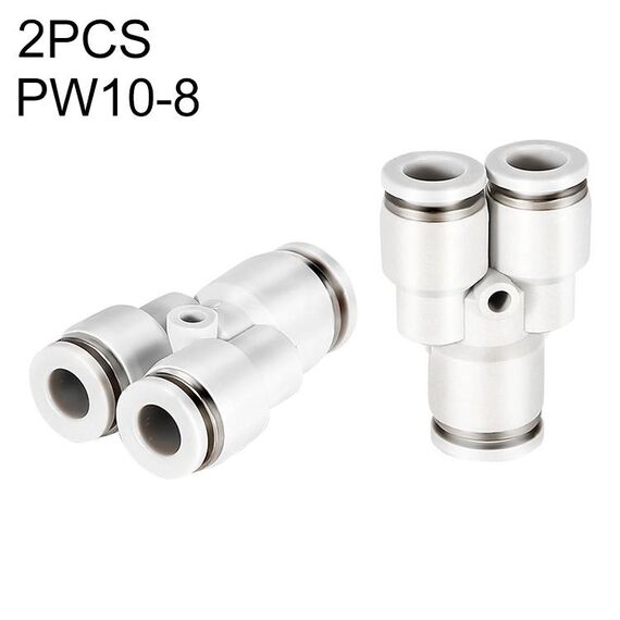 PW10-8 LAIZE 10pcs PW Y-tipo Tee Riduzione connettore pneumatico a montaggio rapido