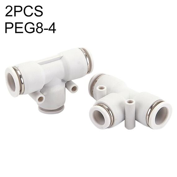 PEG8-4 LAIZE 10 pz PW T-tipo T Riduce il connettore pneumatico a montaggio rapido